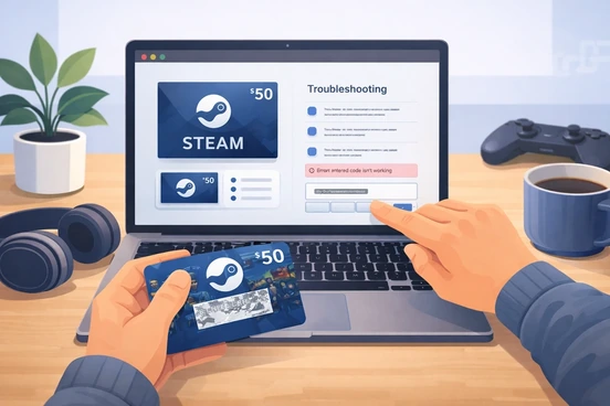 user fixing Steam gift card not valid or already redeemed error