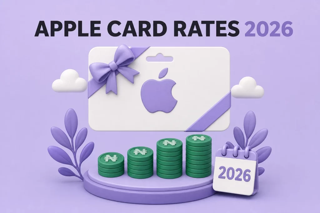 Apple gift card rate chart in Nigeria for 2026