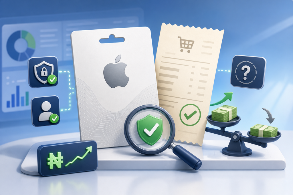 Receipt and proof of purchase affecting gift card rate confidence