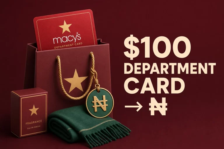 $100 Macy's gift card estimate in Nigerian naira
